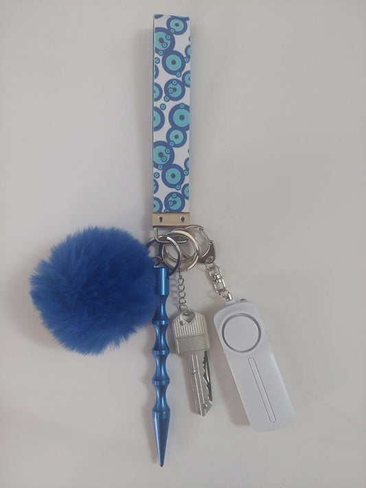 Blue Bubbles Keychain