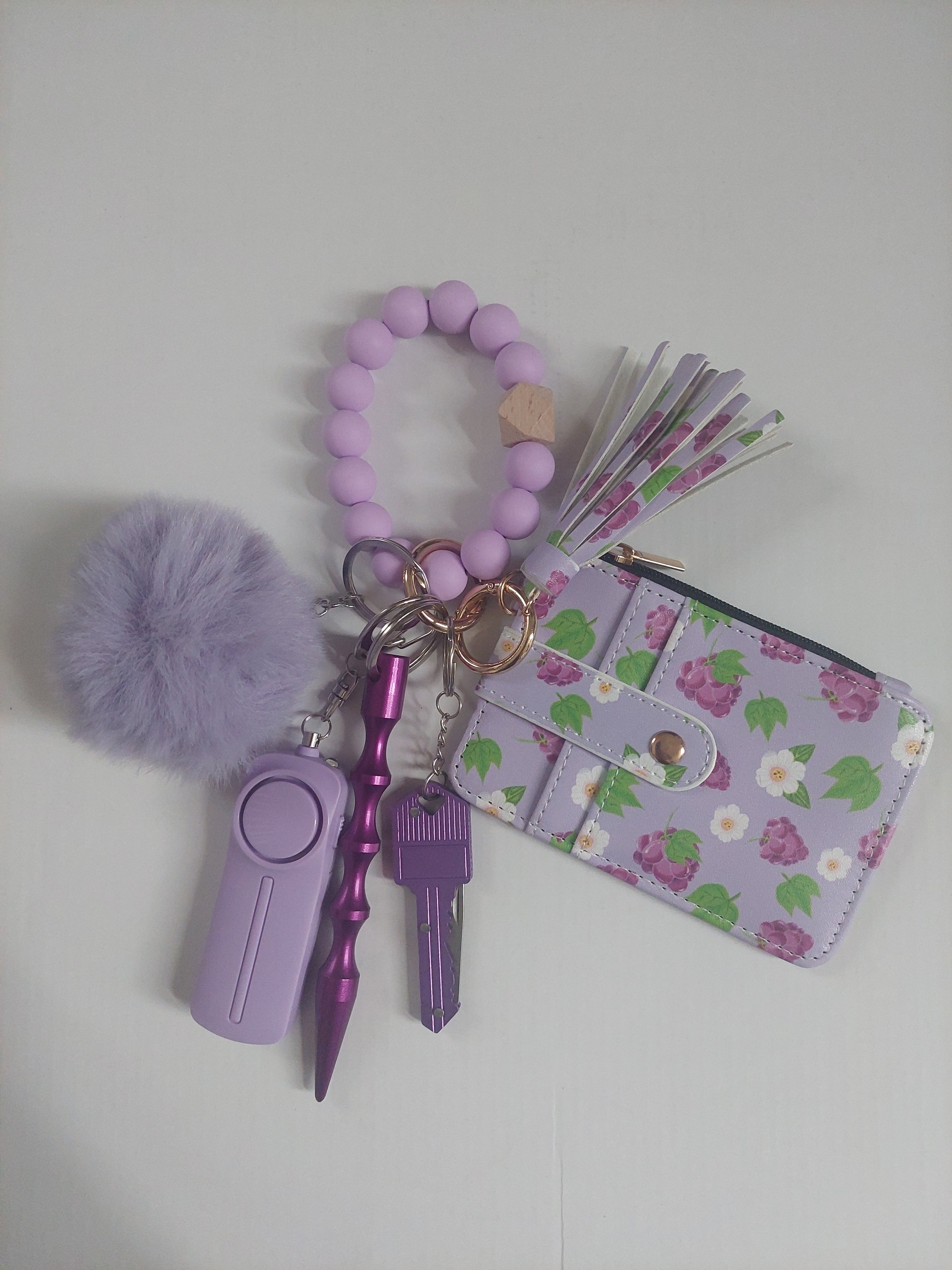 Grape Escape Beaded Walley Keychain