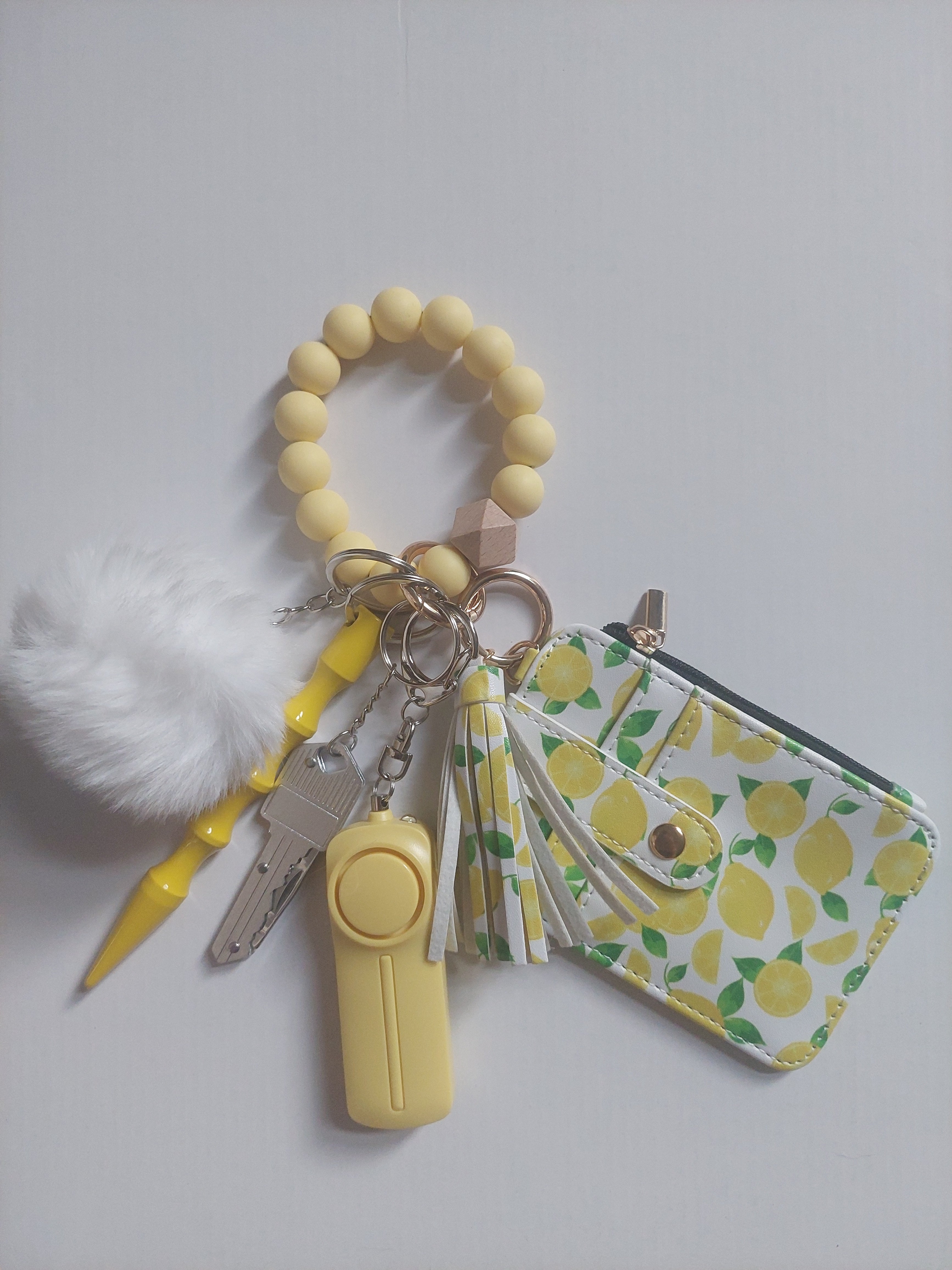 Zesty Lemon Wallet Keychain