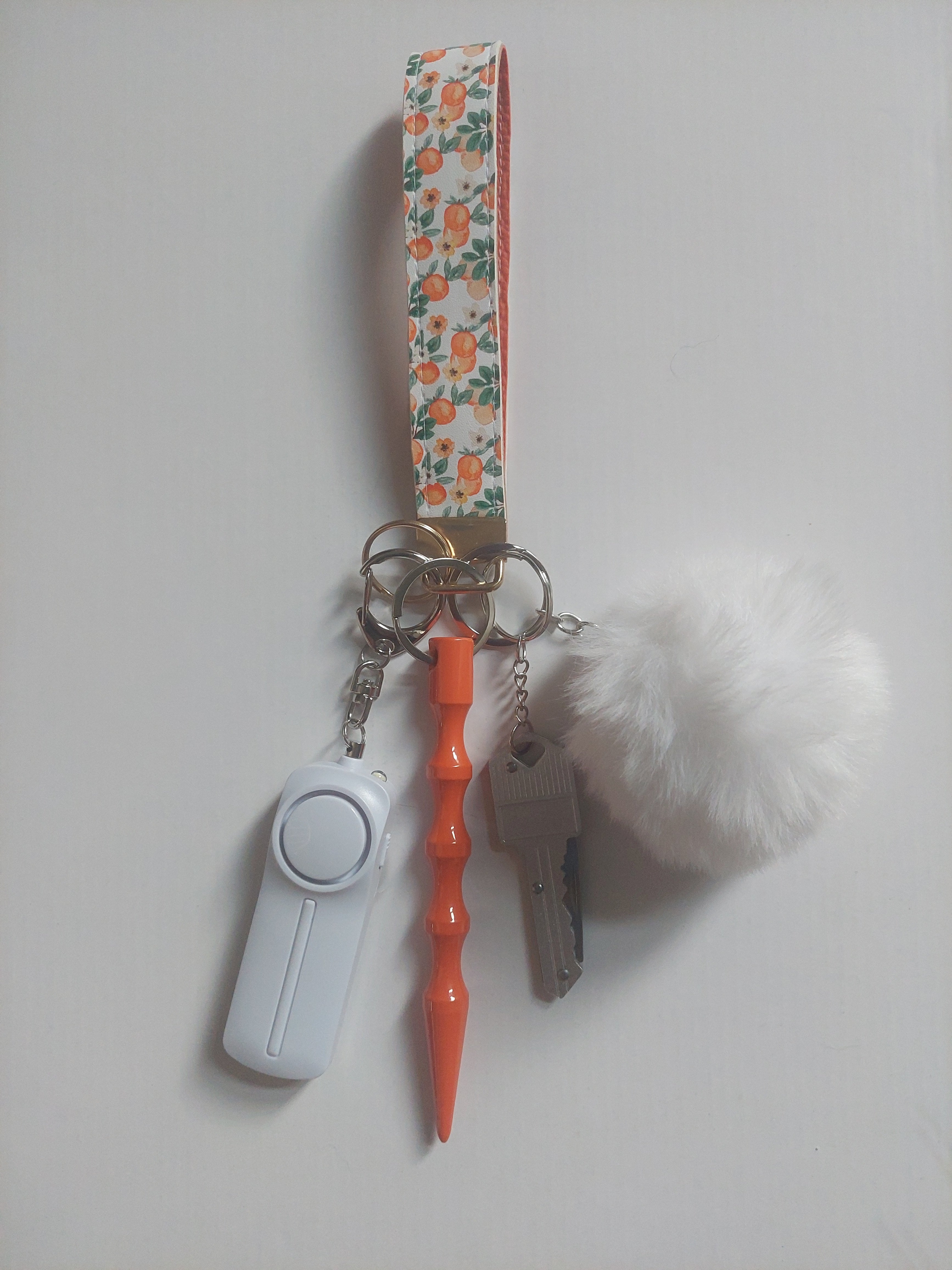 Orange Citrus Safety Keychain