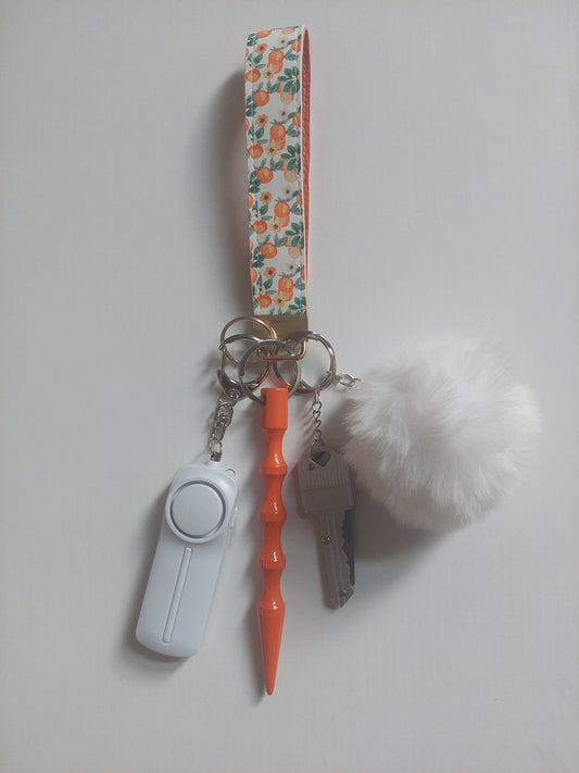 Orange Citrus Safety Keychain