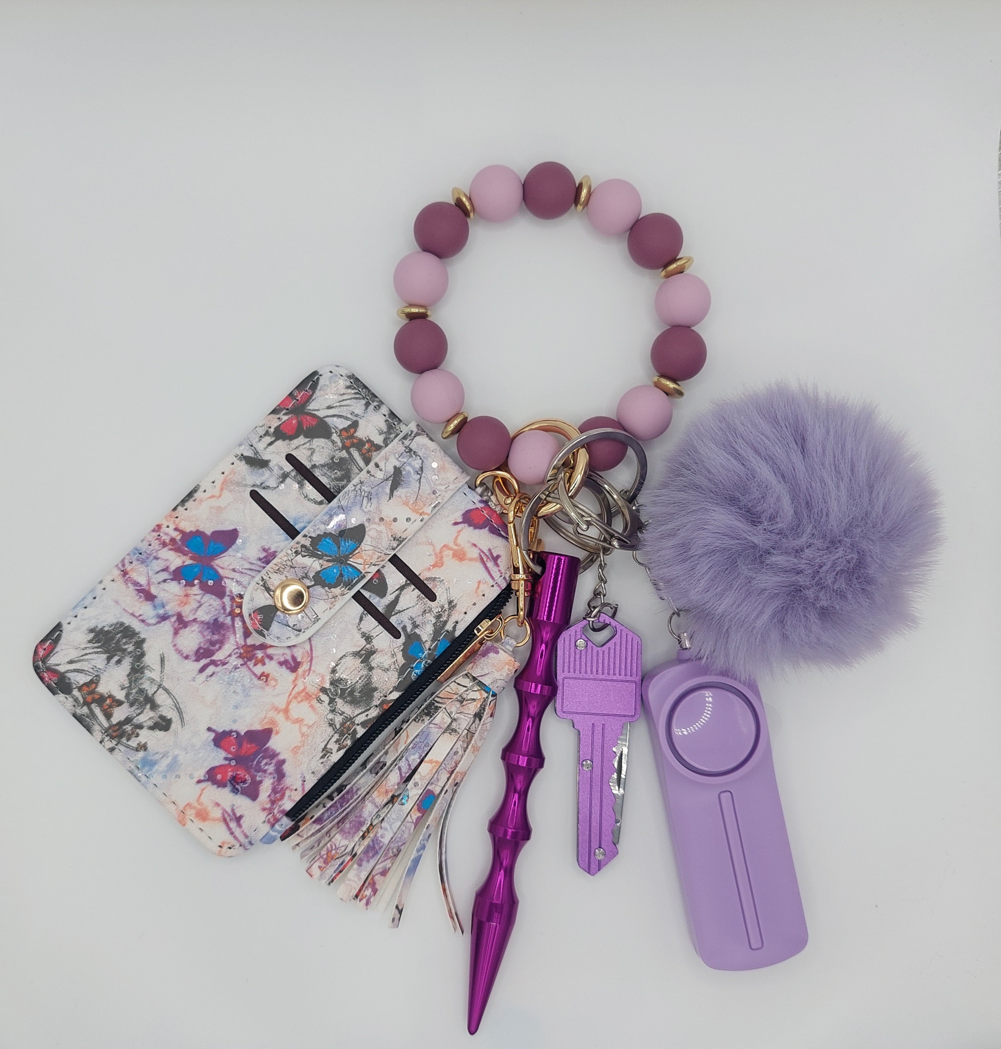 Purple Butterfly Keychain