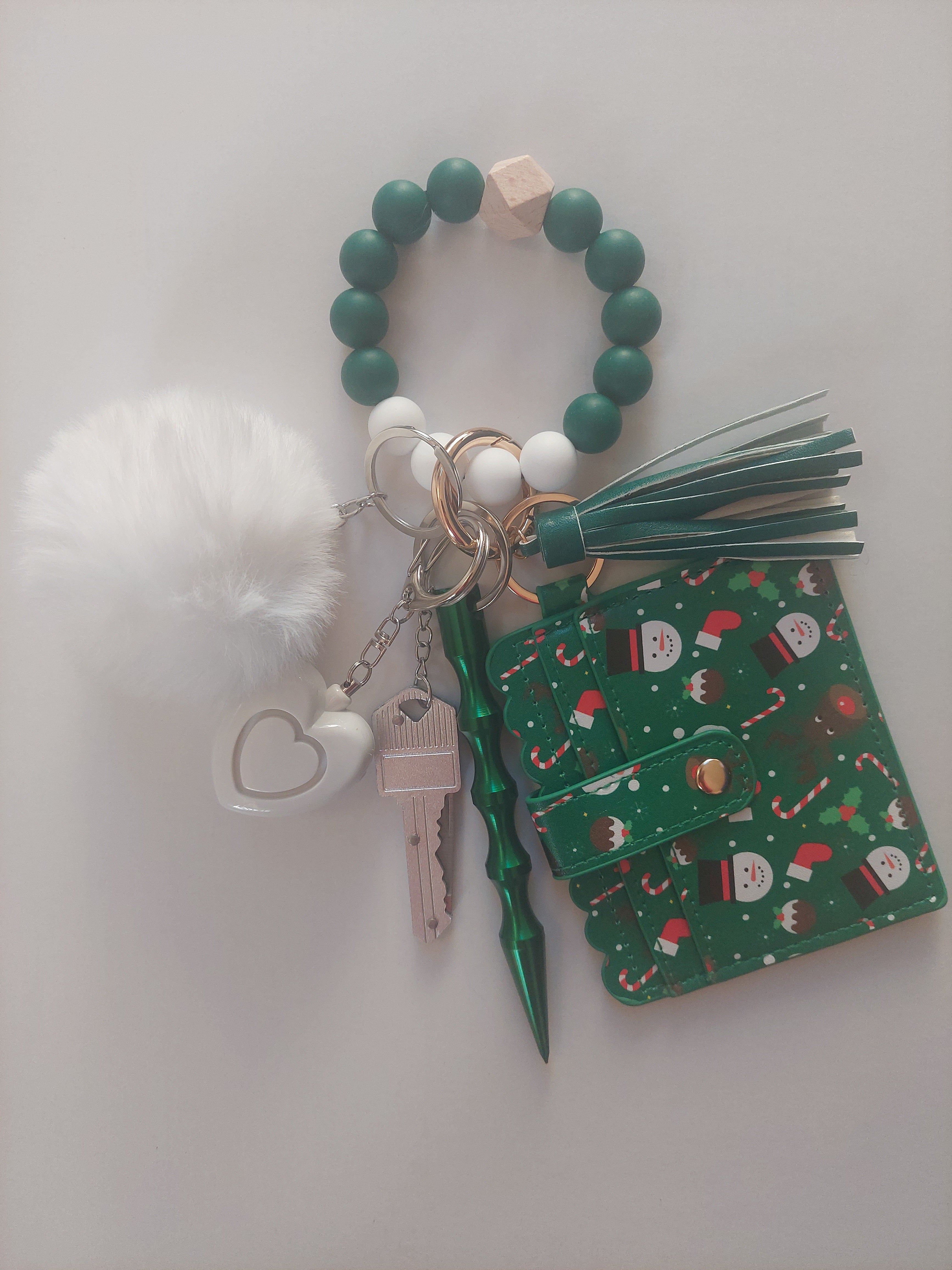 Green Christmas Keychain
