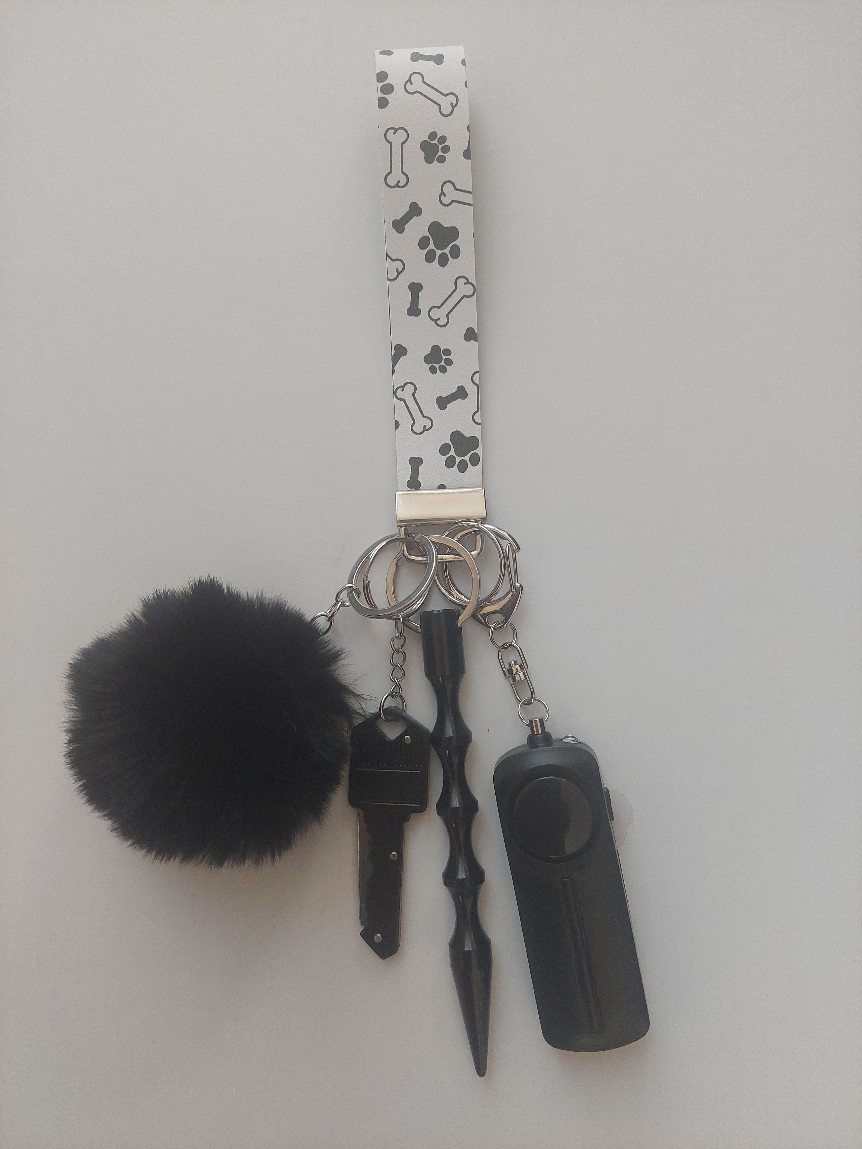 Paw Print Safety Keychain