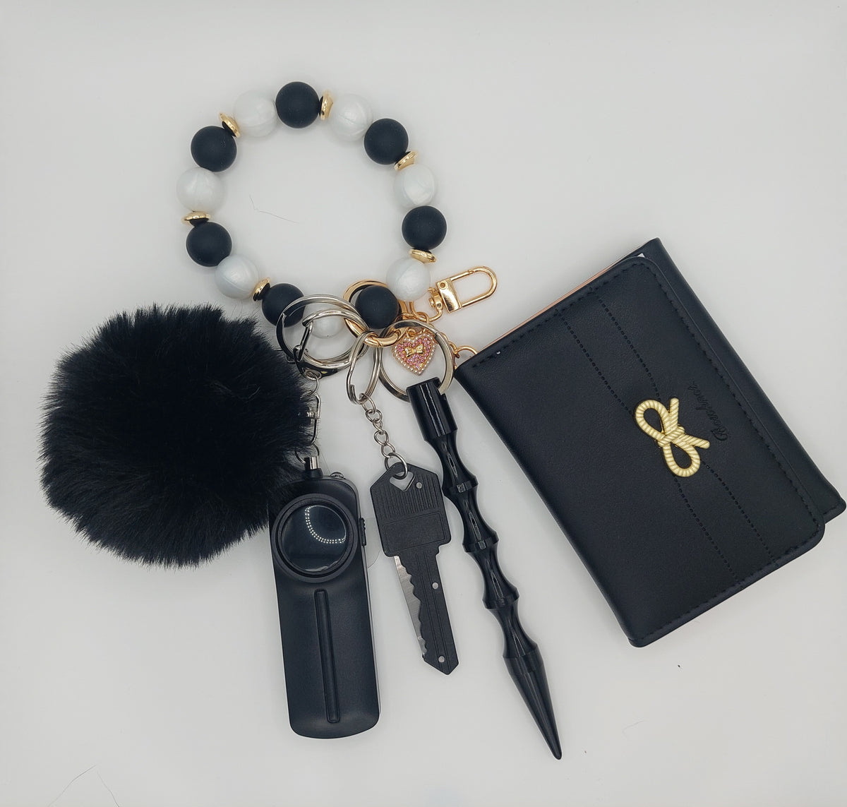 Black Bow Wallet Keychain
