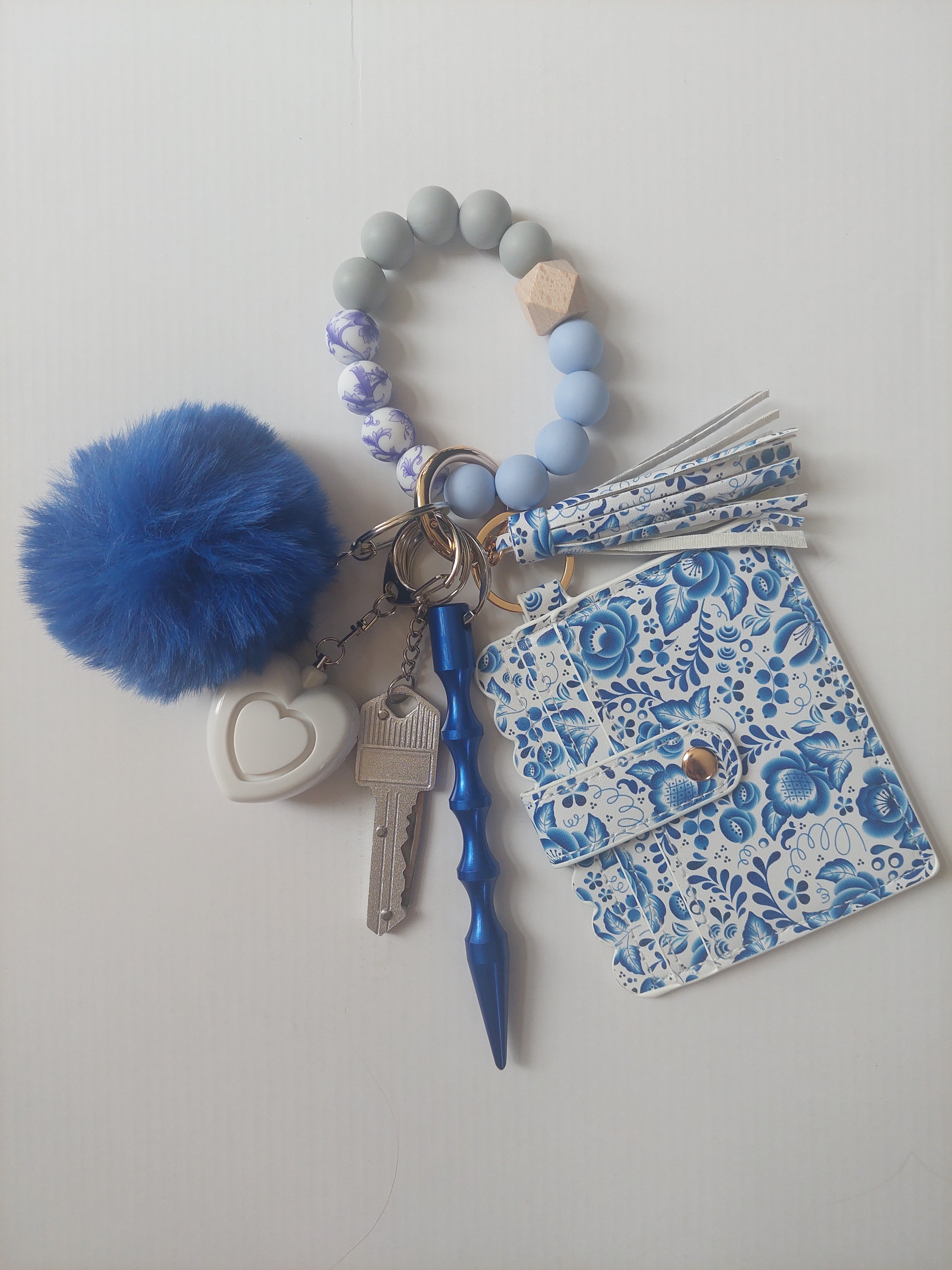 Shades of Blue Safety Keychain