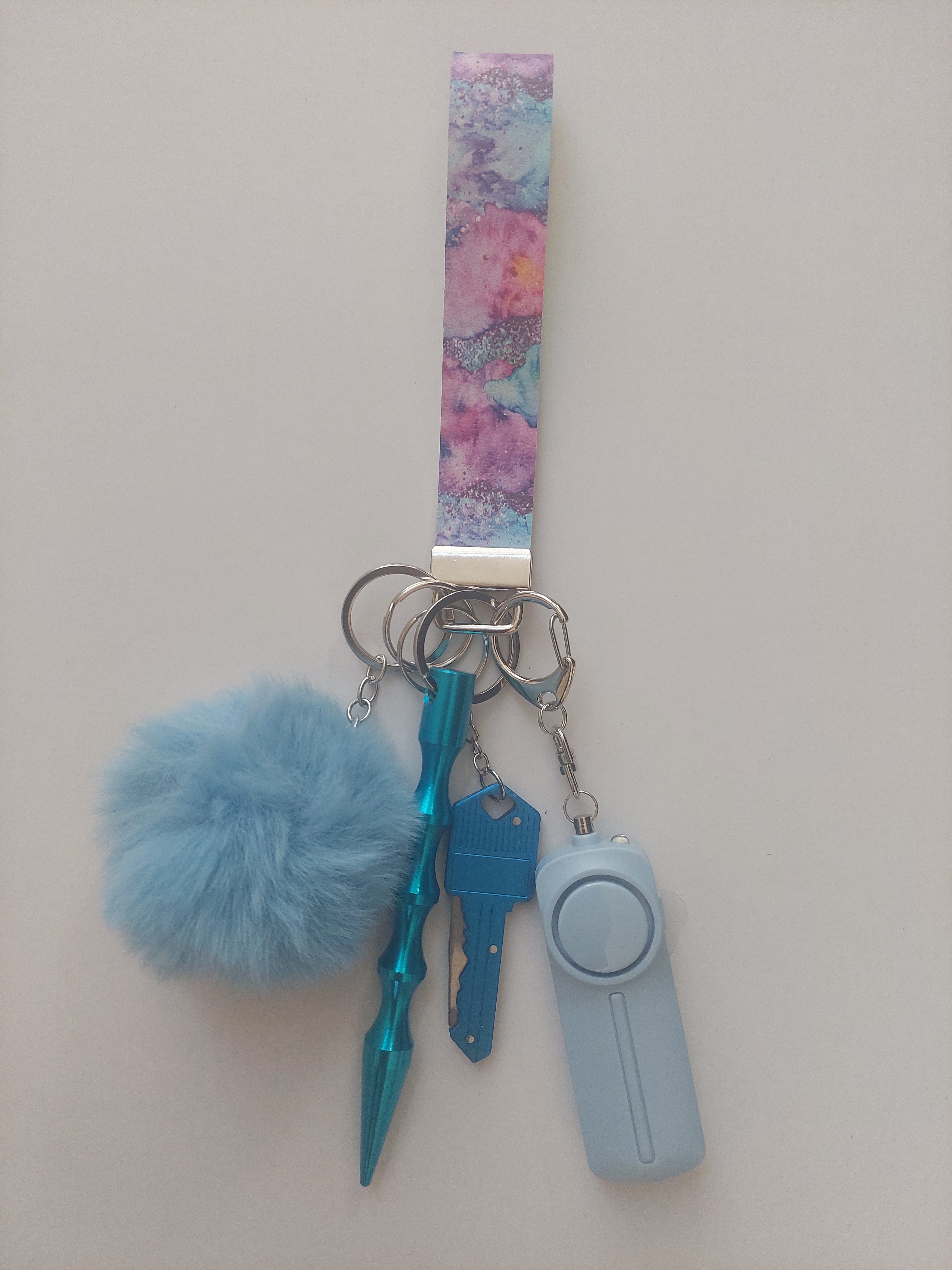 Watercolor Safety Keychain