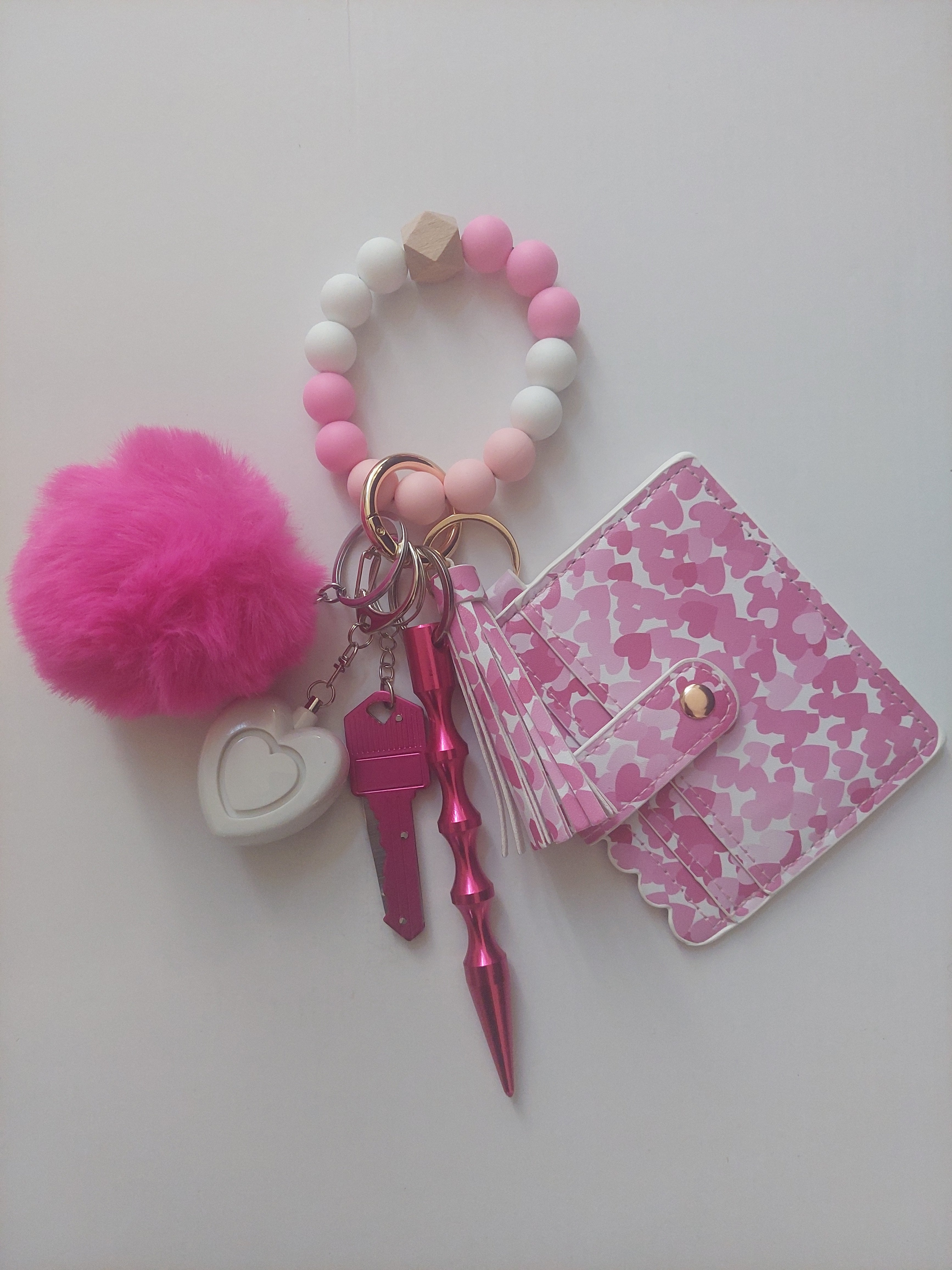 Valentine's Hearts Safety Keychain